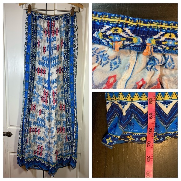 Flying Tomato Pants - Flying Tomato Women‎ Size S/M Beach Vacation Travel Flowy Flare Leg Boho Pack